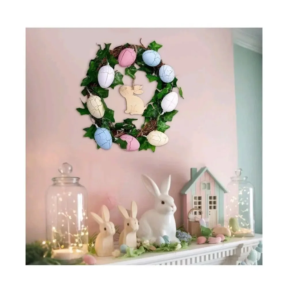 Wreaths with LED Lights for Front Door,Door Wreath Decorations,with Timing...